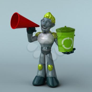 Green Robot - 3D Illustration