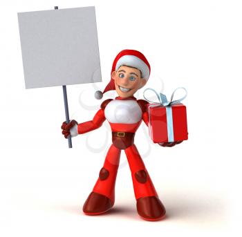 Fun Super Santa Claus - 3D Illustration