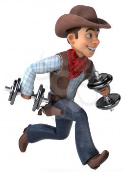 Fun Cowboy - 3D Illustration