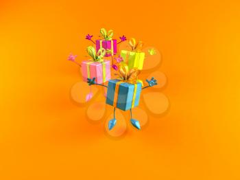 Royalty Free 3d Clipart Image of Gifts