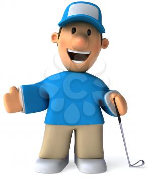 Royalty Free Clipart Image of a Golfer