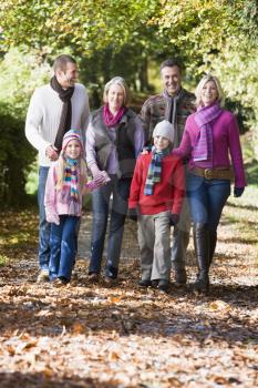 Royalty Free Photo of Three Generations Walking in the Park