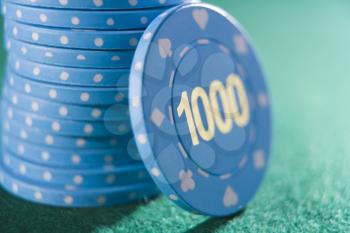 Royalty Free Photo of a Stack of Poker Chips