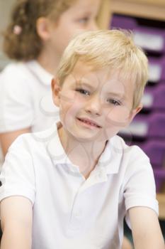 Royalty Free Photo of a Boy in Class