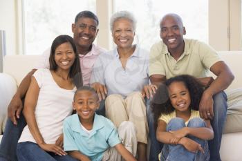 Royalty Free Photo of a Family in a Living Room