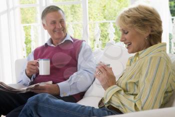 Royalty Free Photo of a Couple Having Coffee