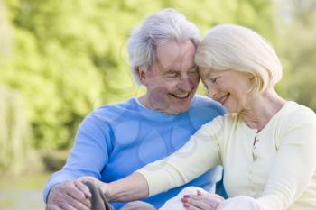 Royalty Free Photo of a Couple Laughing