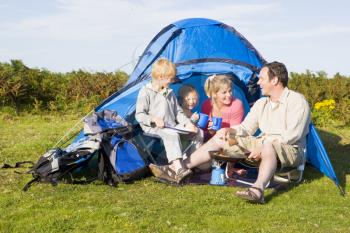 Royalty Free Photo of a Family Camping