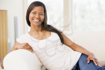 Royalty Free Photo of a Woman in a Living Room