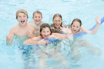 Royalty Free Photo of Friends at a Pool