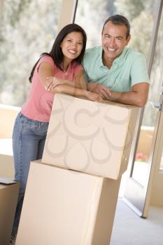 Royalty Free Photo of a Couple Moving In