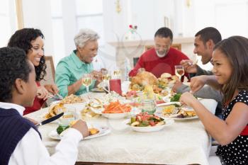 Royalty Free Photo of a Family at Christmas