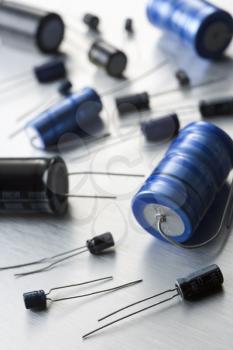Royalty Free Photo of Capacitors and Resisters