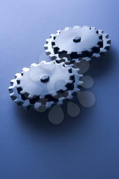 Royalty Free Photo of Two Cogs