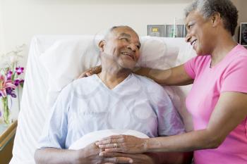 Royalty Free Photo of a Senior Couple in the Hospital