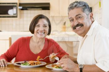 Royalty Free Photo of a Couple Having Dinner