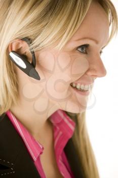 Royalty Free Photo of a Businesswoman With a Headset