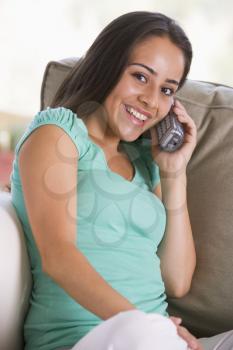 Royalty Free Photo of a Girl Talking on the Phone