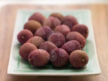 Royalty Free Photo of Lychees on a Plate