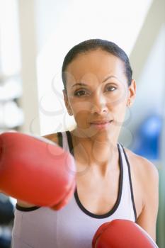 Royalty Free Photo of a Woman Boxing