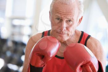 Royalty Free Photo of a Man Boxing