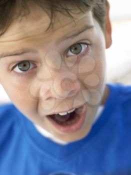 Royalty Free Photo of a Boy Looking Surprised