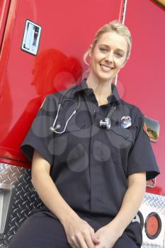 Royalty Free Photo of a Female Paramedic