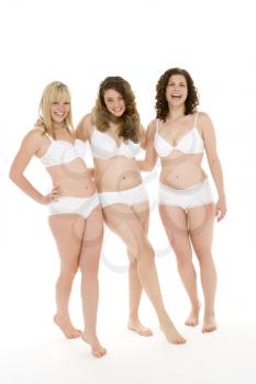 Royalty Free Photo of Women in Their Underwear