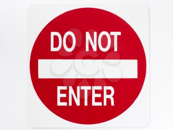Royalty Free Photo of a Do Not Enter Sign