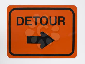 Royalty Free Photo of a Detour Road Sign