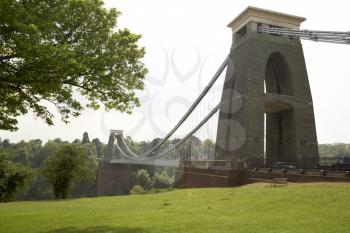 Royalty Free Photo of a Suspension Bridge