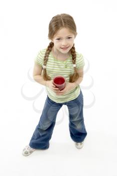 Royalty Free Photo of a Little Girl With Juice