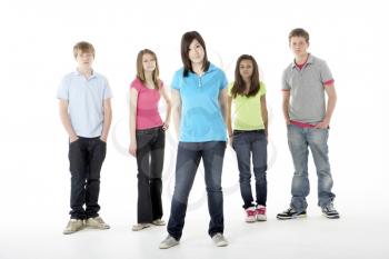 Group of Teenage Friends in Studio 