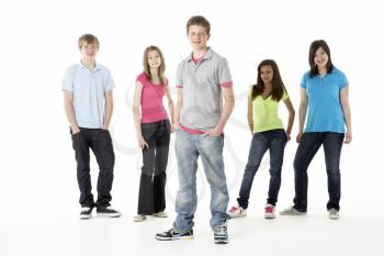 Group of Teenage Friends in Studio 