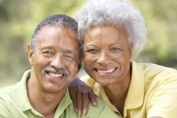 Portrait Of Senior Couple In Park