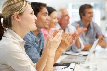 Mixed group in business meeting