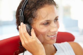 Young woman with headphones