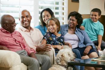 Portrait Of Multi Generation Family