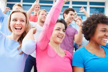 Audience Dancing At Outdoor Concert Performance