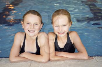 Girls in swimming pool