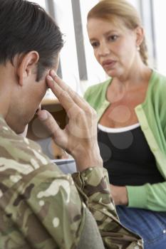 Soldier Having Counselling Session