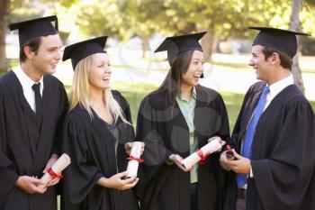 Group Of Students Attending Graduation Ceremony