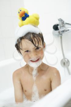 Young Boy Enjoying Bath Time