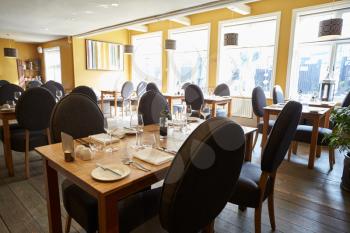 Empty Interior Of Contemporary Restaurant
