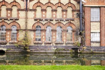 OXFORD/ UK- OCTOBER 26 2016: Exterior Of Victorian Factory By Canal In Oxford