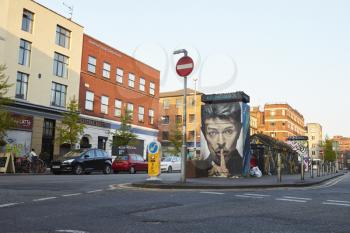 Manchester, UK - 10 May 2017: Akse David Bowie Street Art In Manchester Northern Quarter