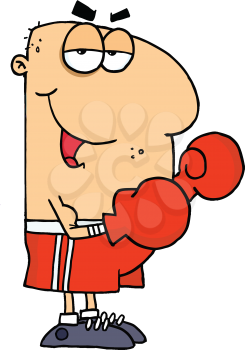 Royalty Free Clipart Image of a Boxer