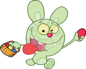 Royalty Free Clipart Image of an Easter Bunny