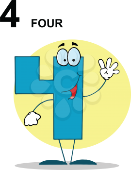 Royalty Free Clipart Image of a Four