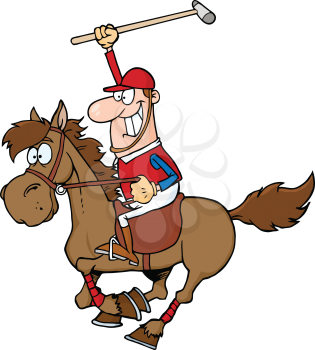 Royalty Free Clipart Image of a Polo Player